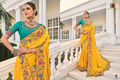 Shahi Poshak - Zonnegeel & Teal Bridal Saree