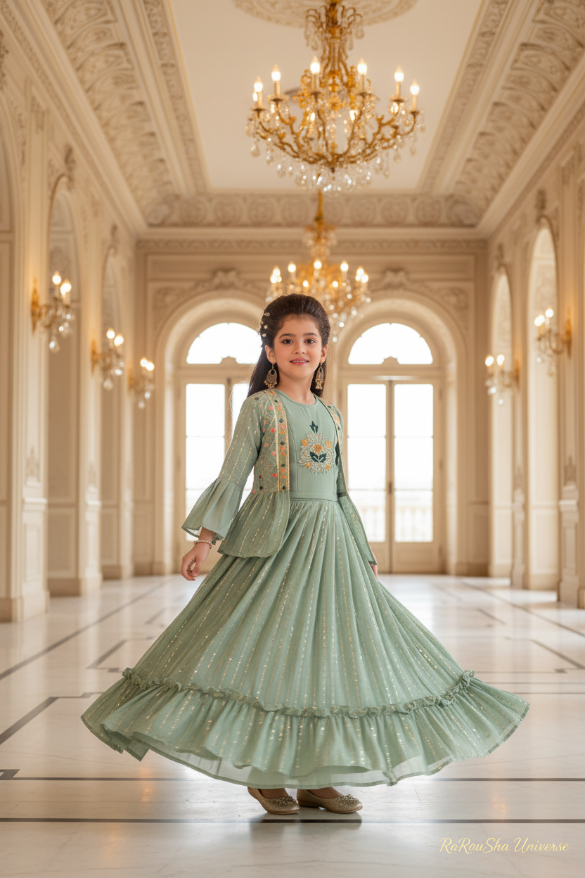 Little Lady Salie Jurk - paleis twirl pose