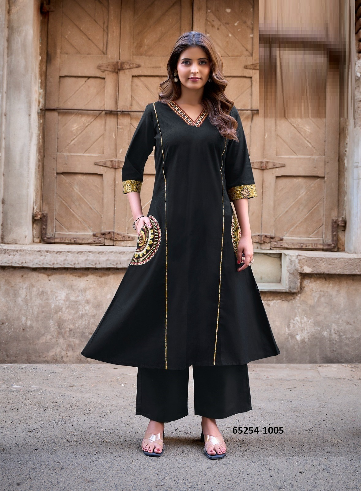 ARIKA Cotton Co-ord Set - Zwart
