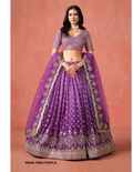 Purple Georgette Sequins Lehenga – 58849-7086-Purple