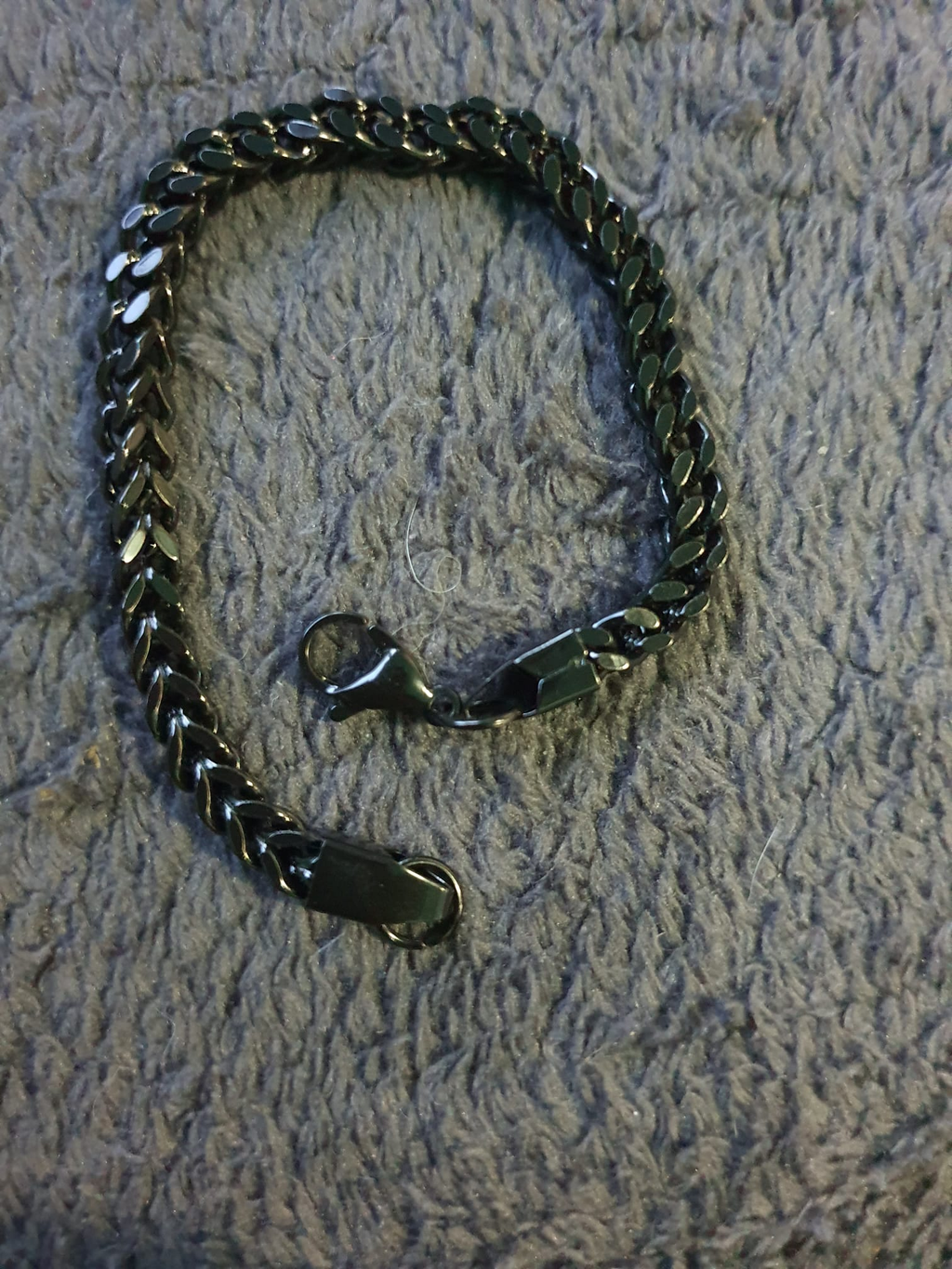 Zwarte Franco Schakelarmband – Heren