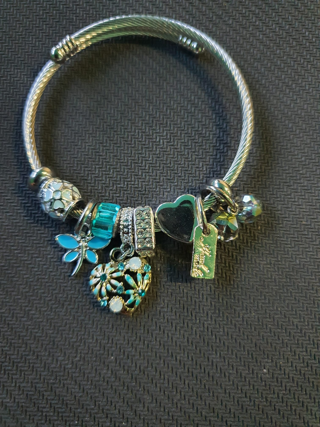 Zilveren Charm Armband – Turquoise & Natuur