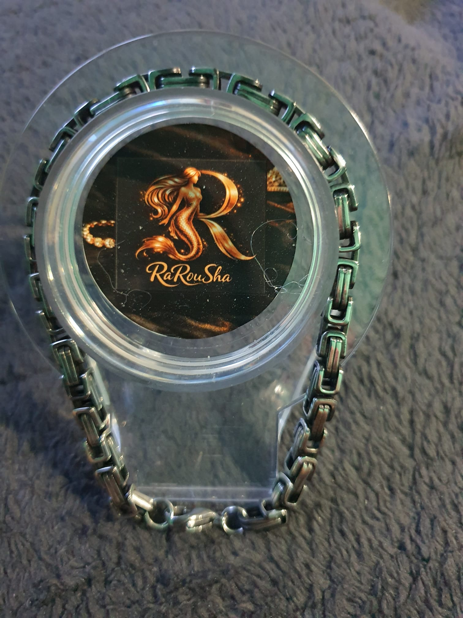 Staalkleurige Byzantijnse Schakelarmband – Heren