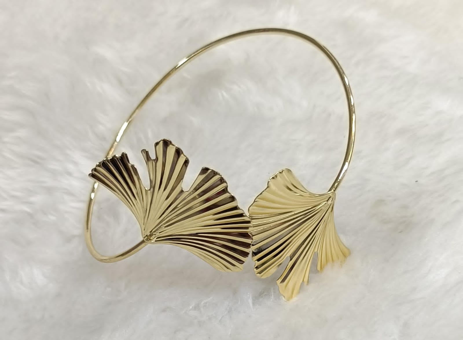 Gouden Ginkgo Blad Bajuband - Bovenarmband