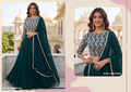 Emerald Green Georgette Embroidery Lehenga Set
