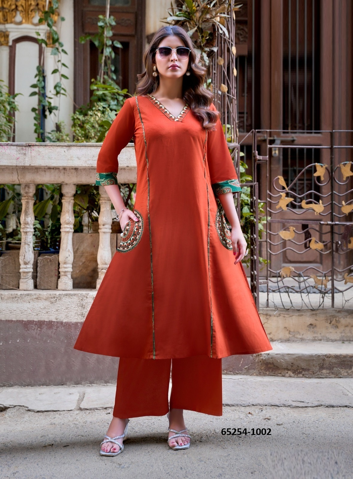 ARIKA Cotton Co-ord Set - Terracotta