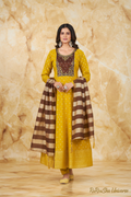 Royal Queen Anarkali Set Yellow editorial