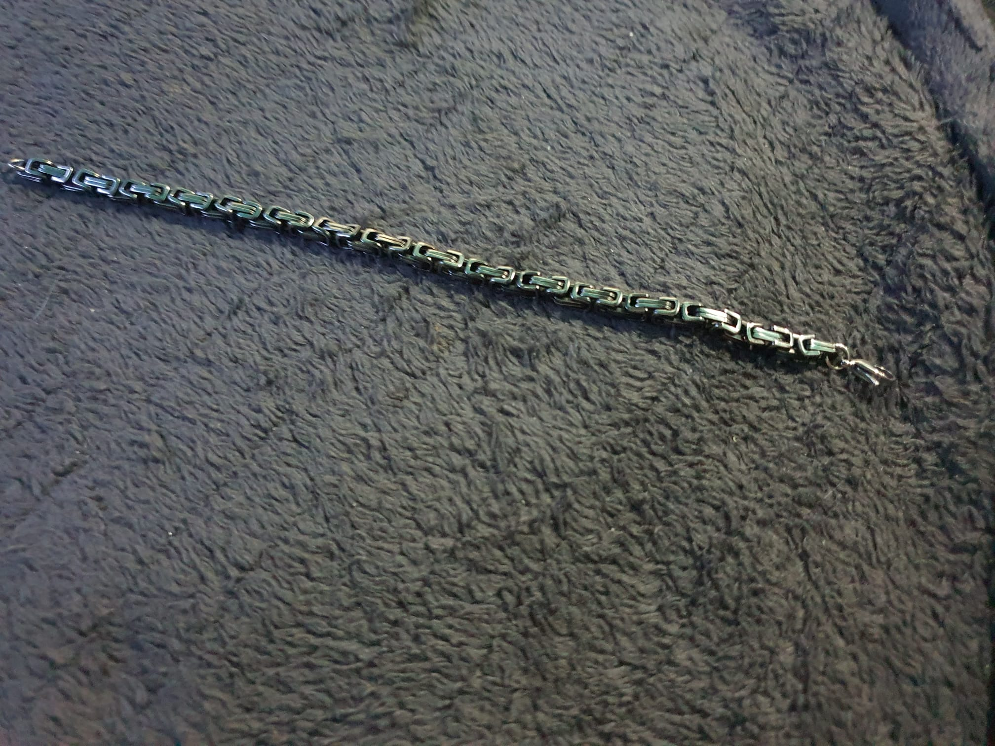Staalkleurige Byzantijnse Schakelarmband – Heren