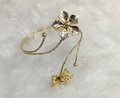 Gouden Bloem Bajuband met Vlinder - Bovenarmband