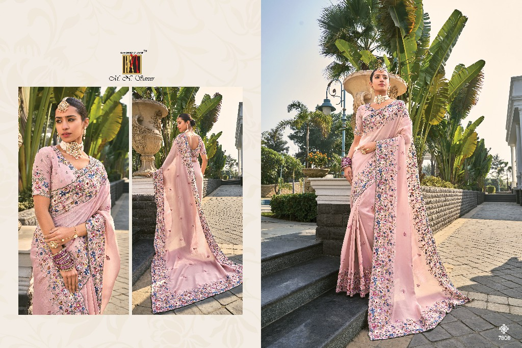 Shahi Poshak - Poederroze Bloemen Bridal Saree