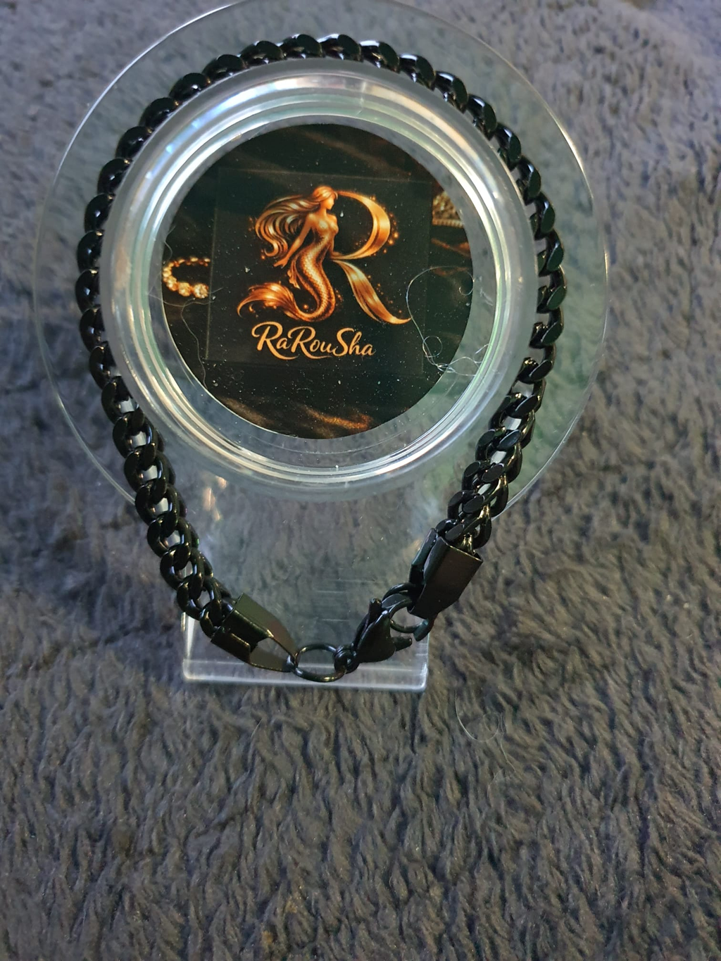 Zwarte Franco Schakelarmband – Heren