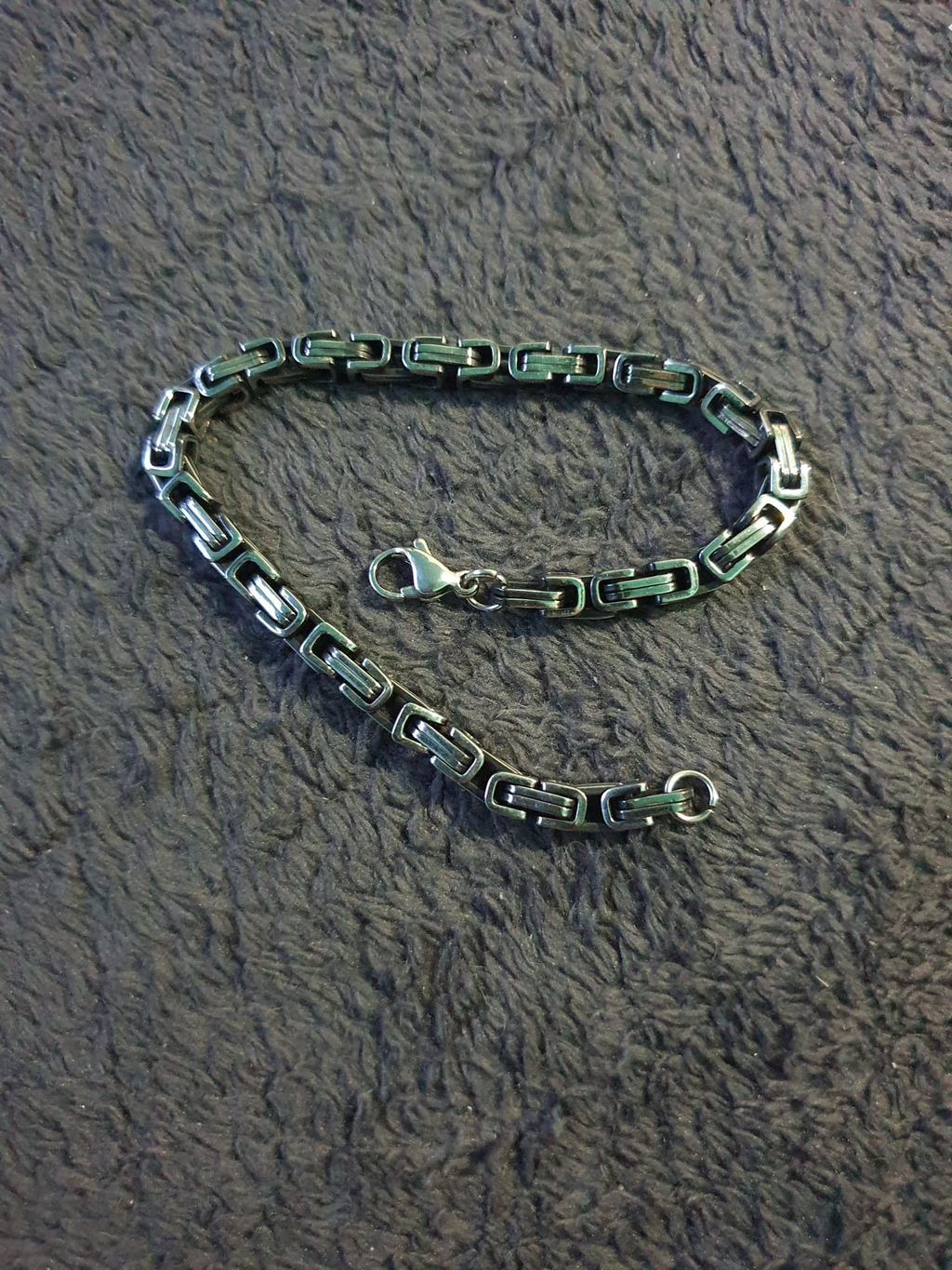 Staalkleurige Byzantijnse Schakelarmband – Heren