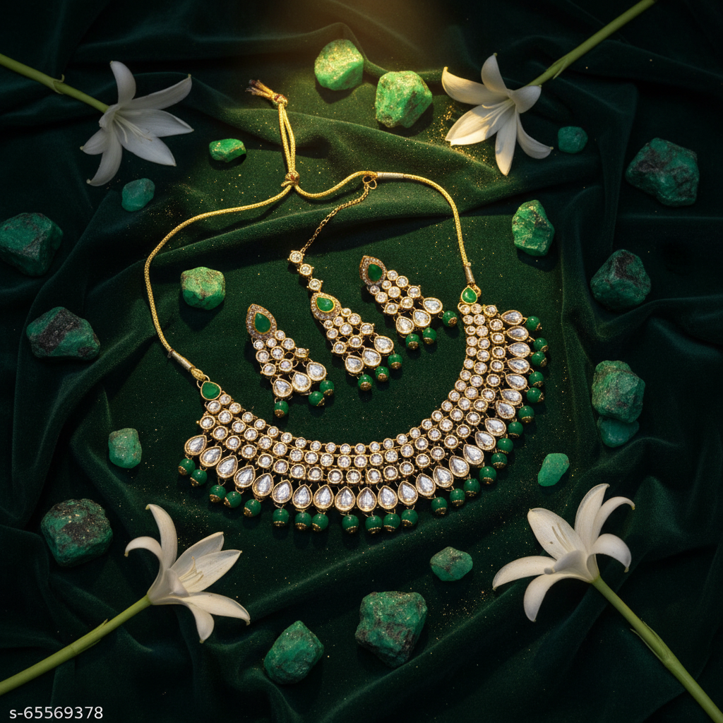 Kundan Emerald - Velvet
