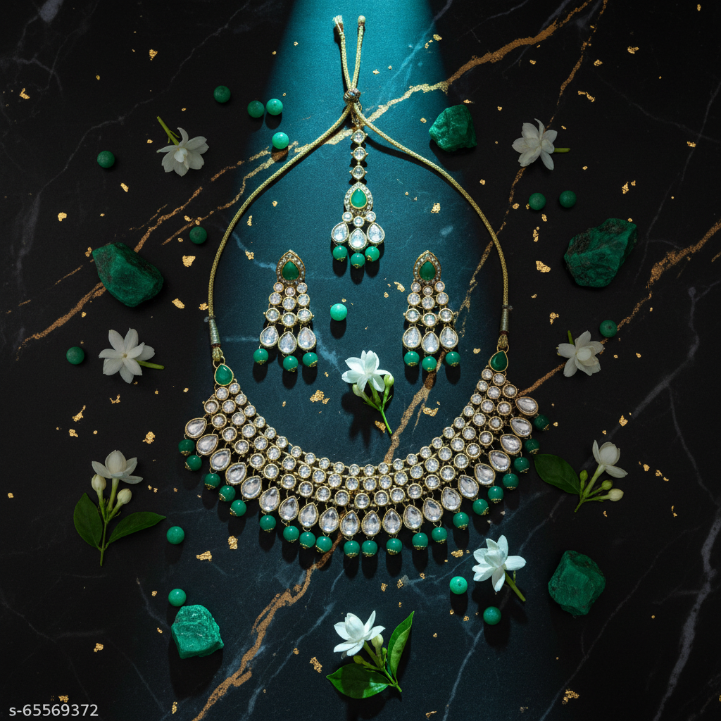 Kundan Emerald - Zwart marmer