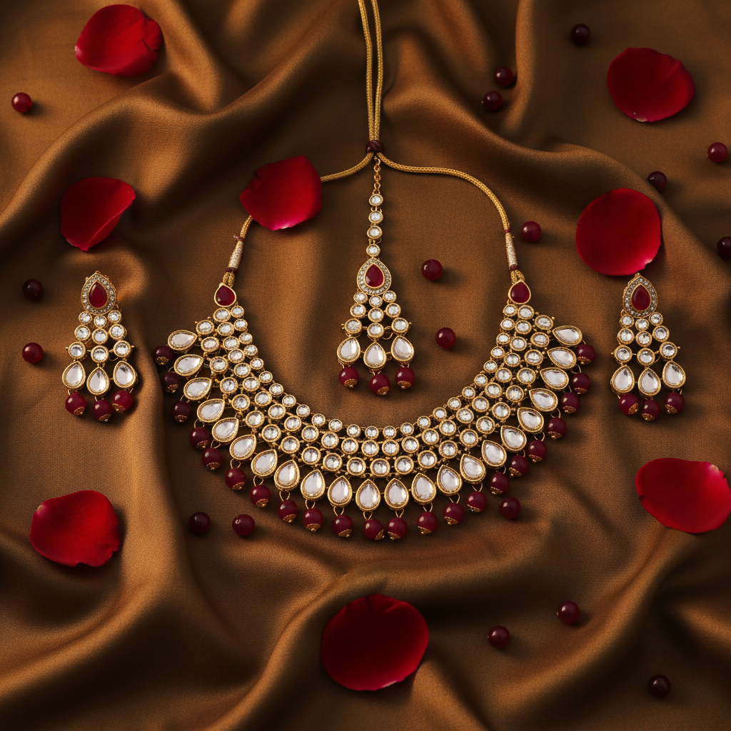 Kundan Ruby - Zijde