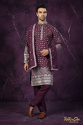 Kurta Pyjama Dupatta Paars - Foto 1