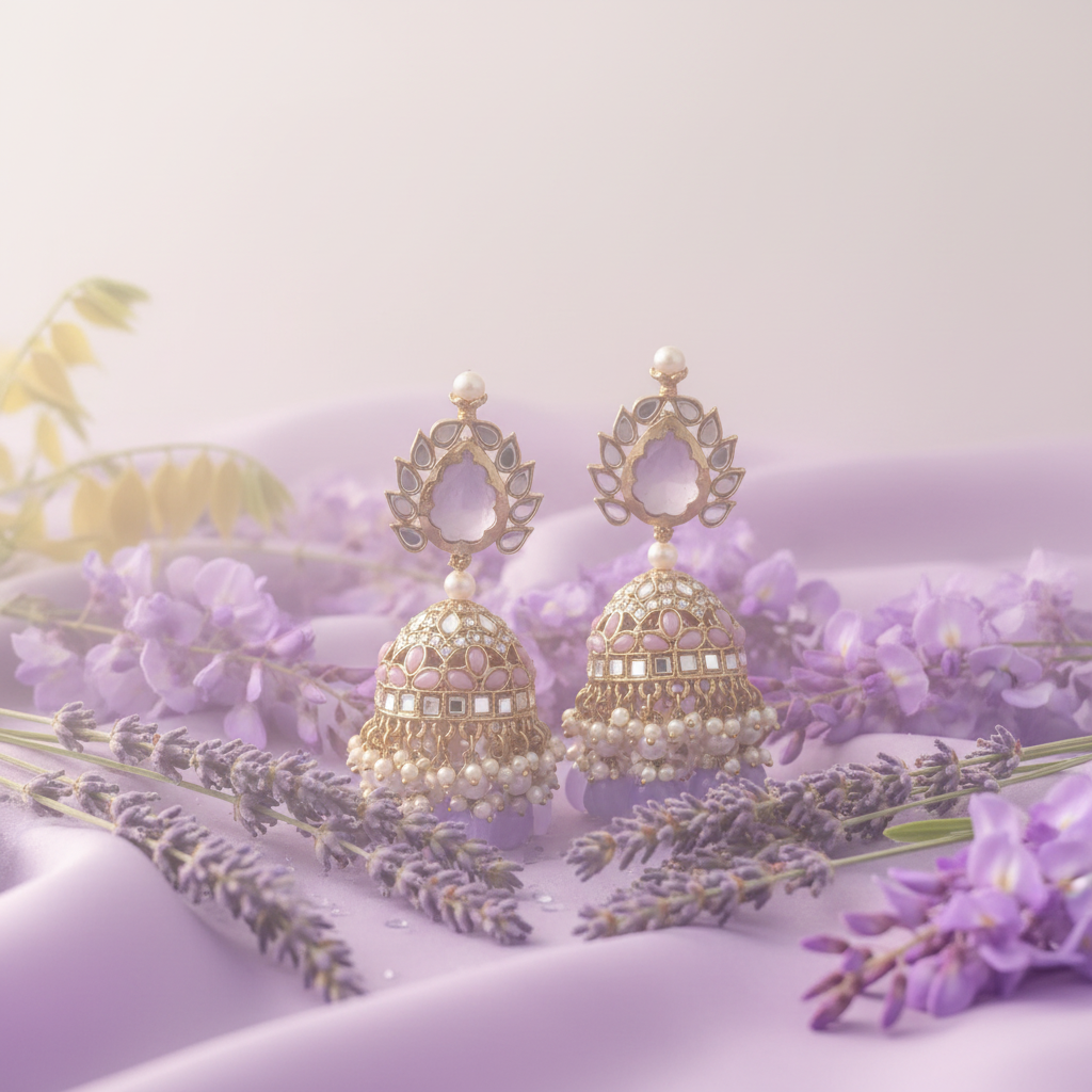 Lila Jhumka - Lavendel