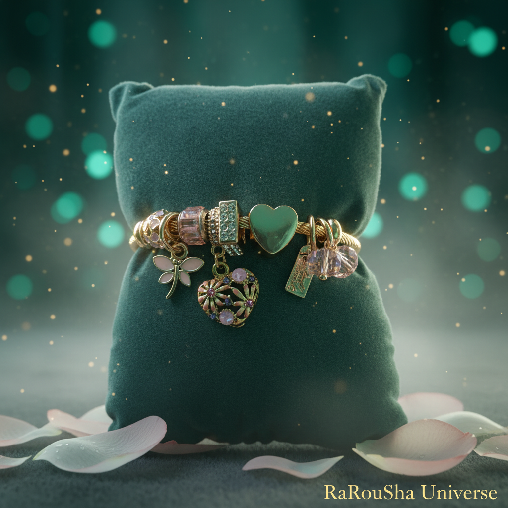 Luxe charm armband magisch groen RaRouSha