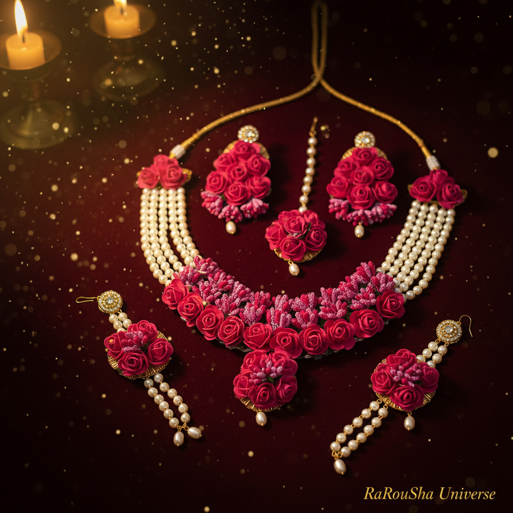 Luxe fuchsia bloemen bruidset bordeaux velvet kaarslicht RaRouSha
