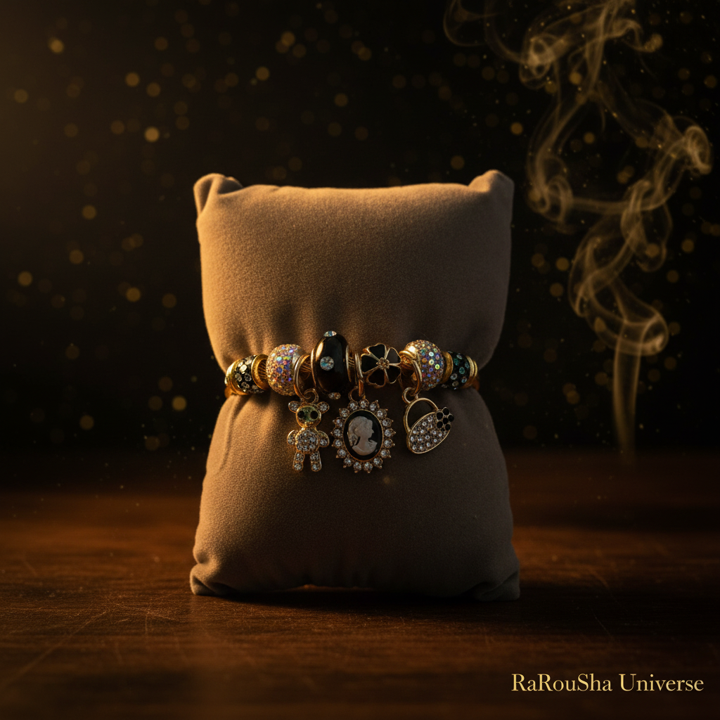 Luxe gouden bangle camee kussen kaarslicht Victoriaans RaRouSha