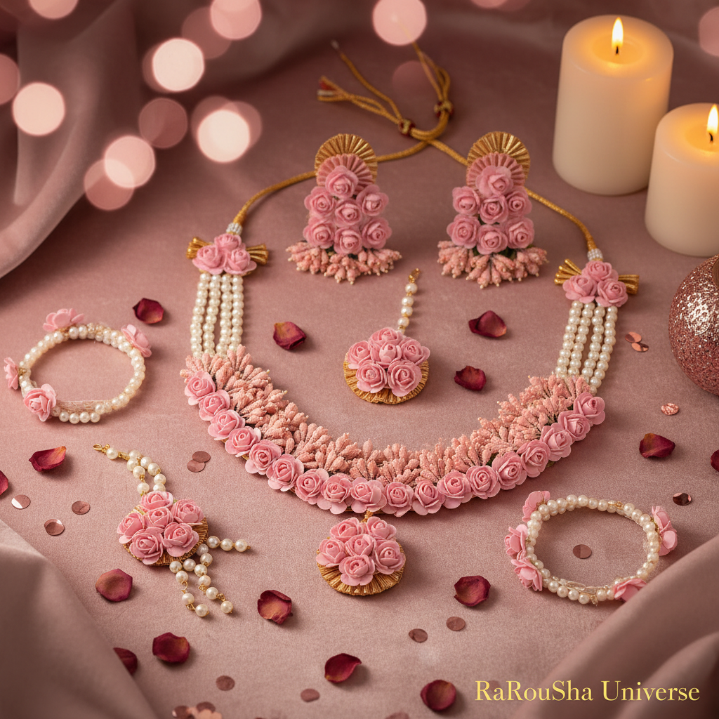 Luxe roze bloemen bruidset blush velvet kaarslicht RaRouSha