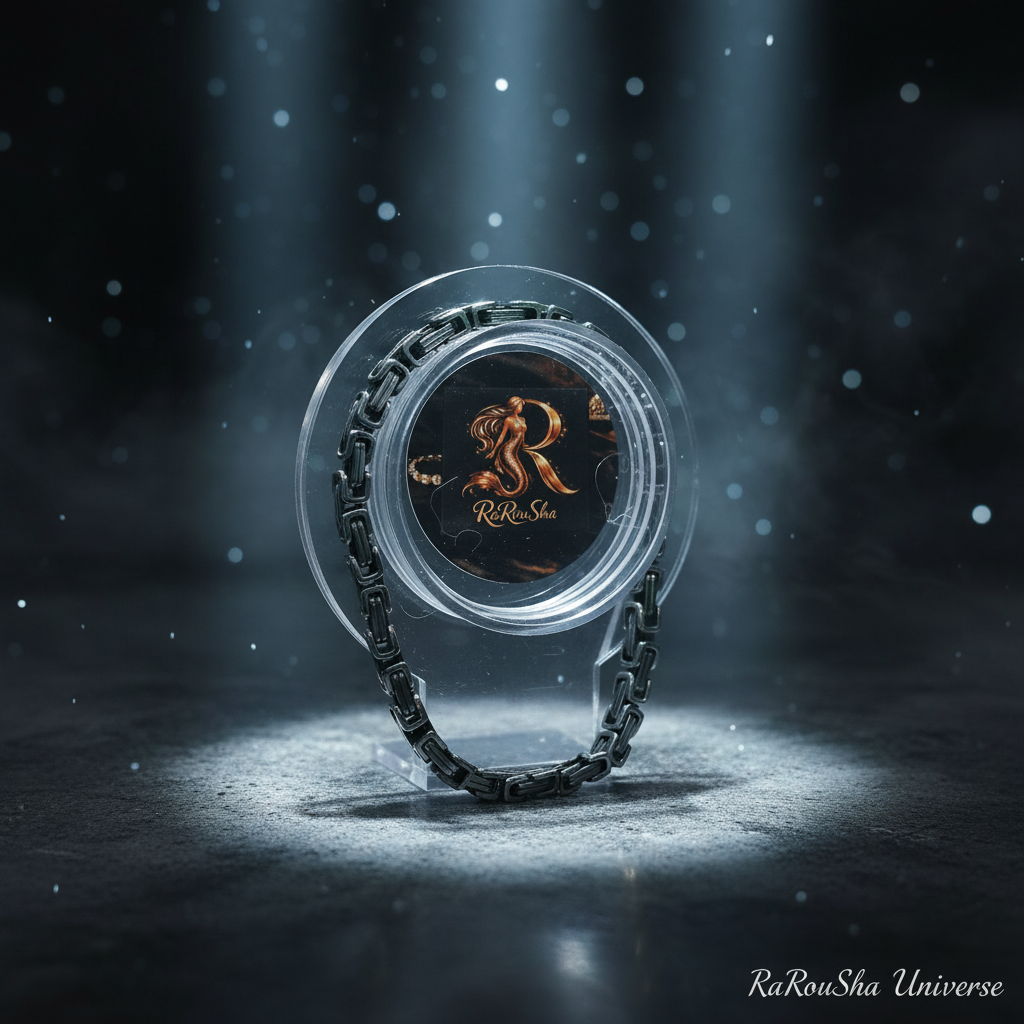 Luxe stalen byzantijnse armband industrieel RaRouSha