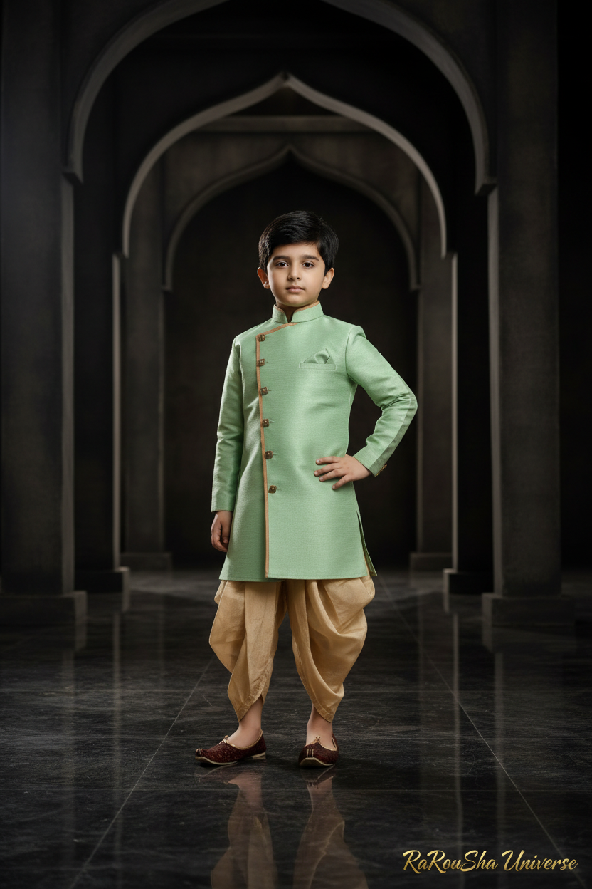 Raja Boys Sherwani Mint - Foto 1