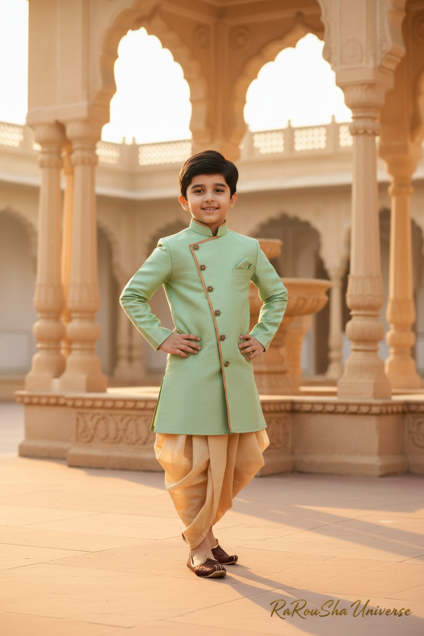 Raja Boys Sherwani Mint - Foto 2
