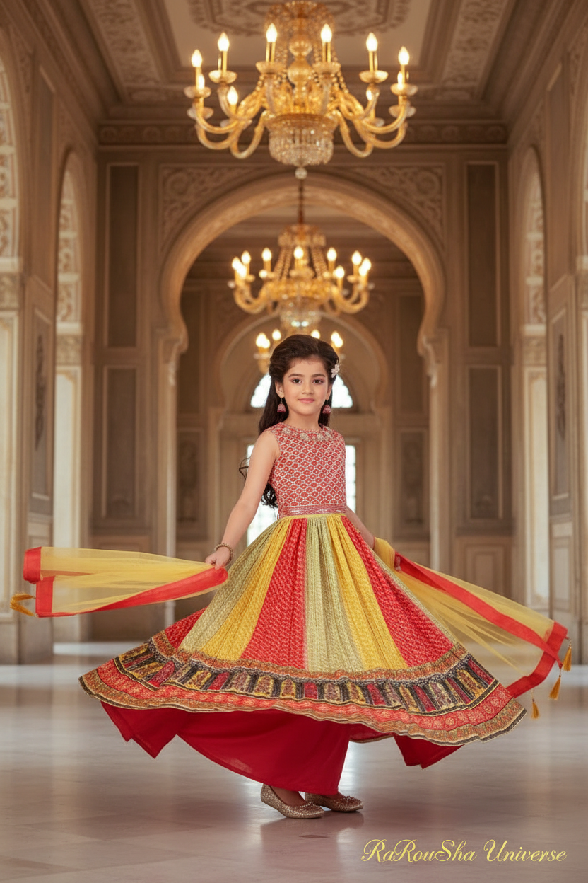 Rood Goud Lehenga - Paleis