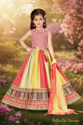 Rood Goud Lehenga - Tuin